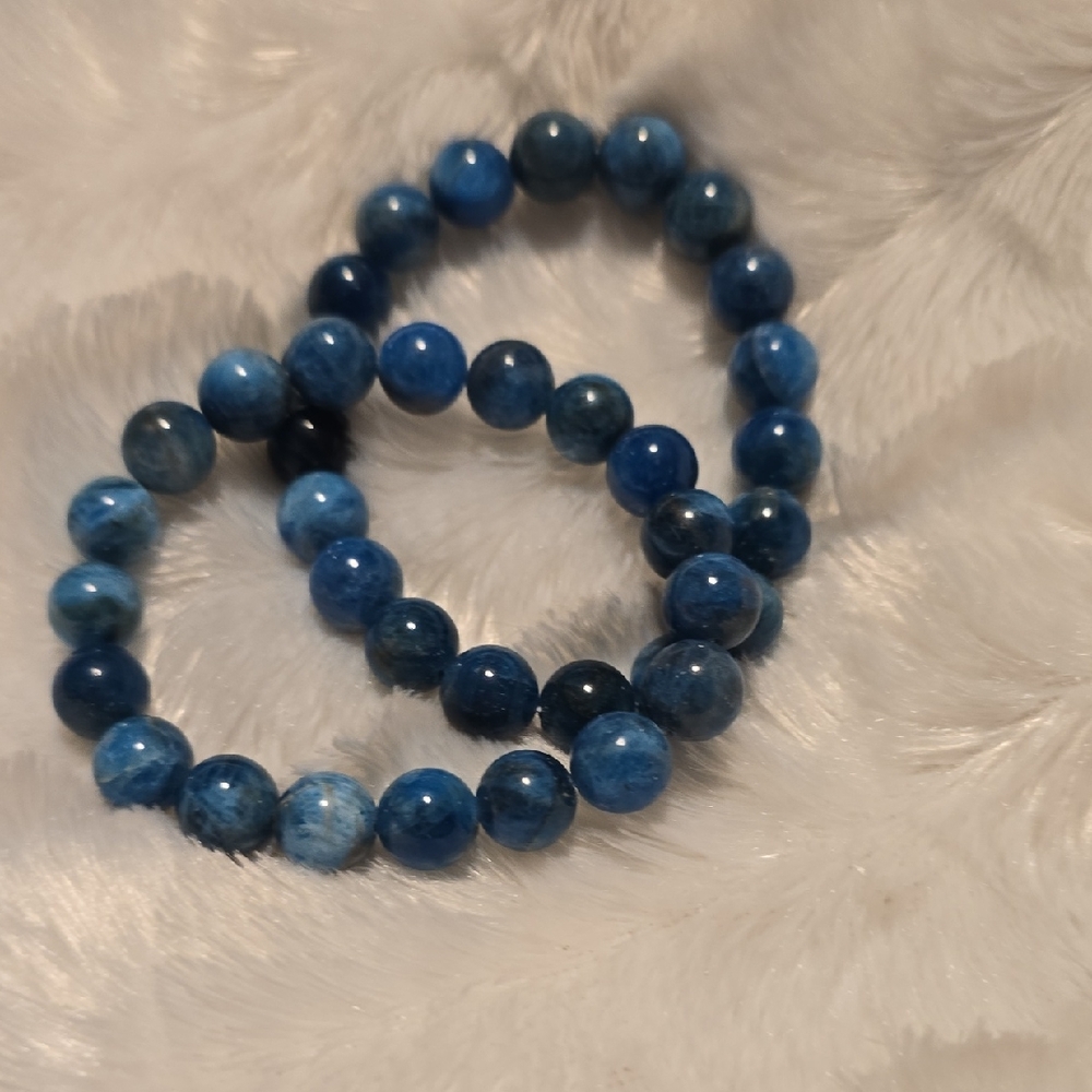 Blue Beaded Bracelet Set